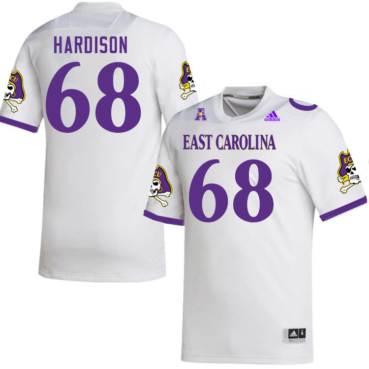 Men #68 Trey Hardison ECU Pirates 2023 College Football Jerseys Stitched-White